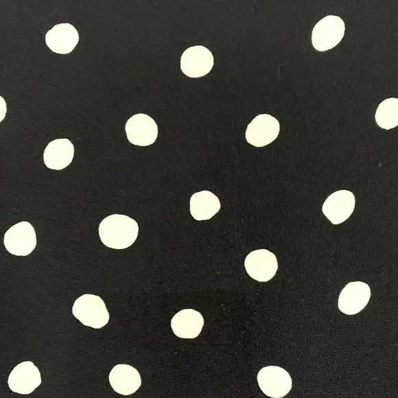 Talbots Black White Polka Dot Ruffled Plus Size Short Sleeved Midi Dress 16 - Picture 3 of 10